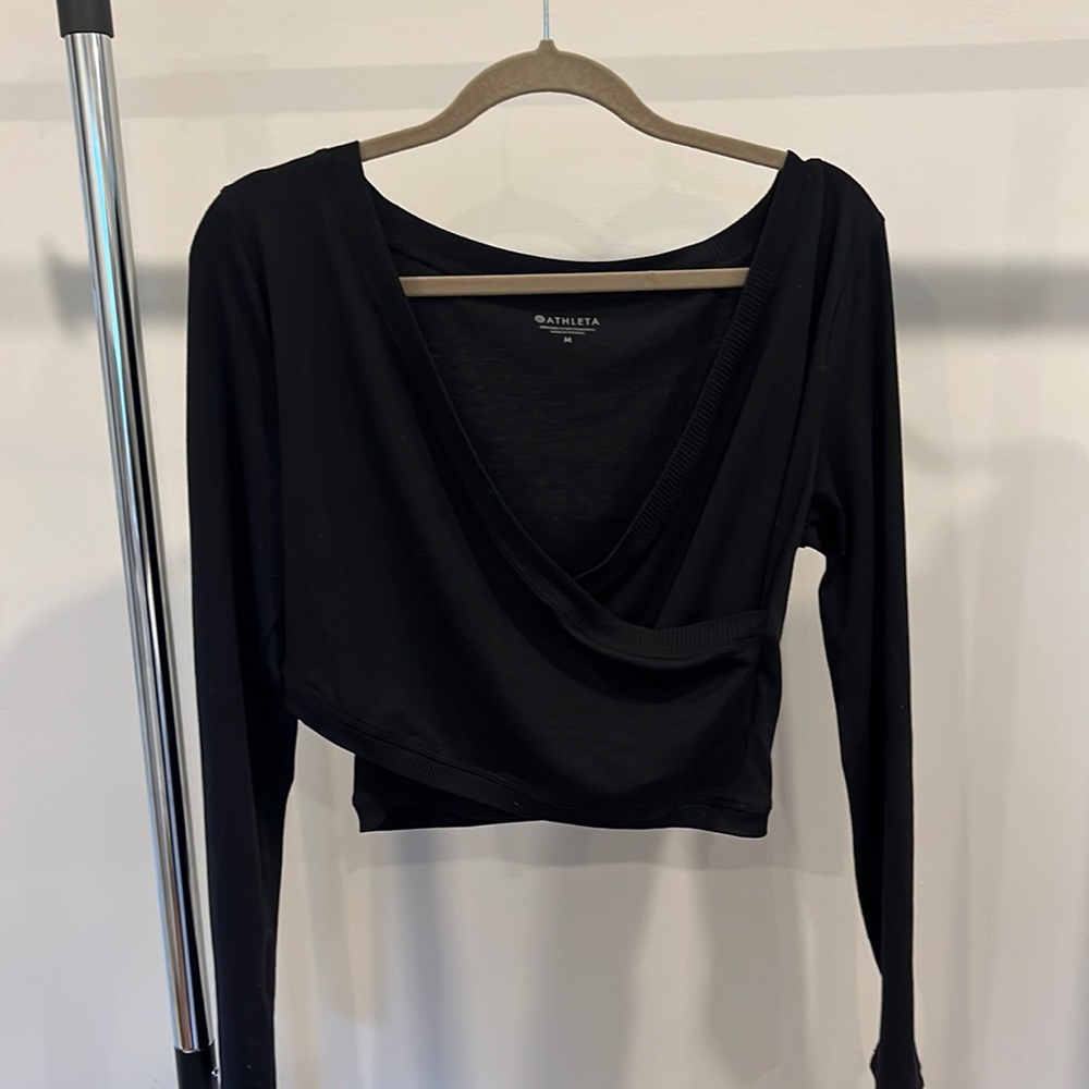 athleta wrap front long sleeve